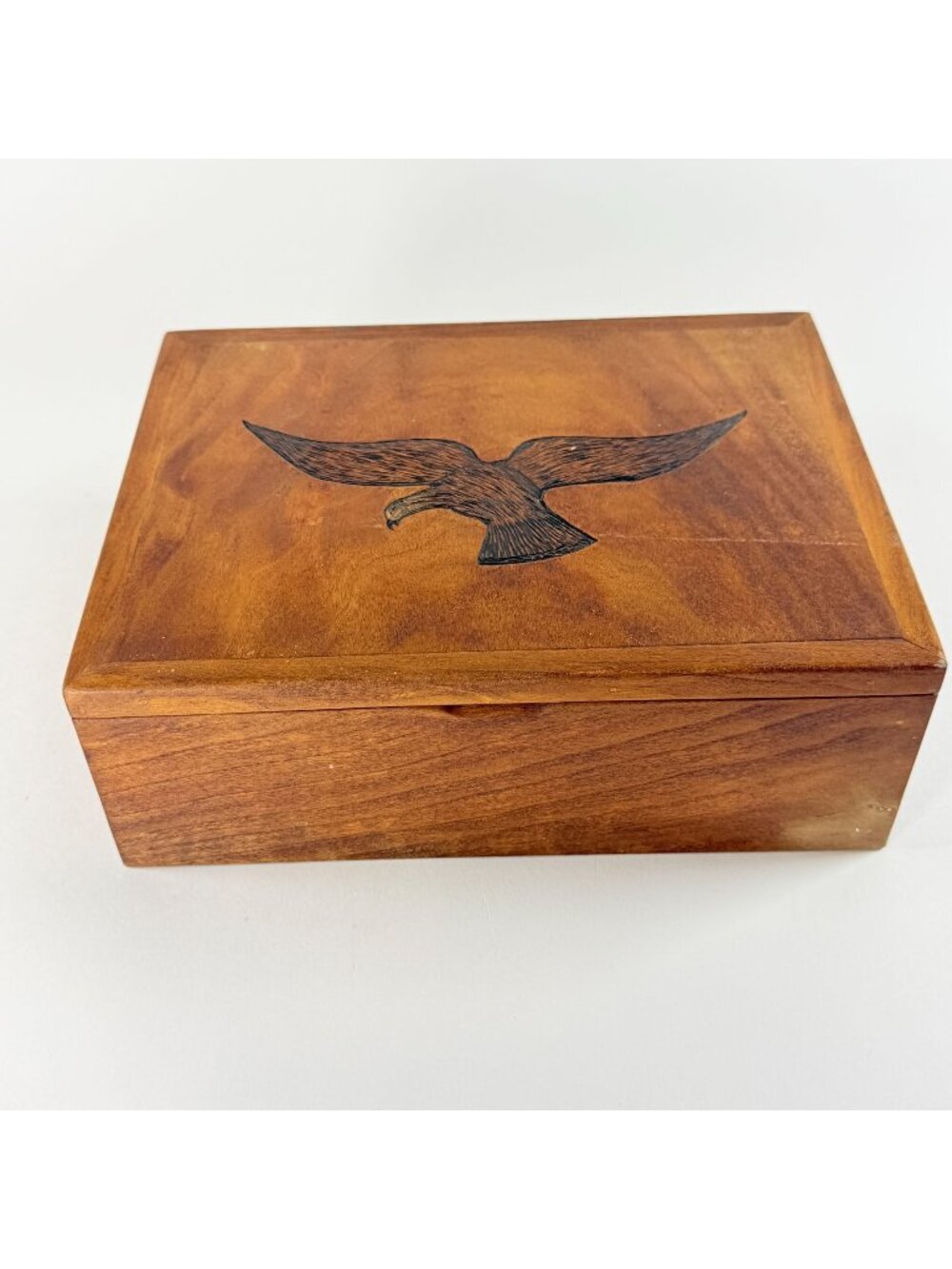 Wooden Keepsake Trinket Box Eagle Isaiah 40:31 Religious Christian Verse Decor